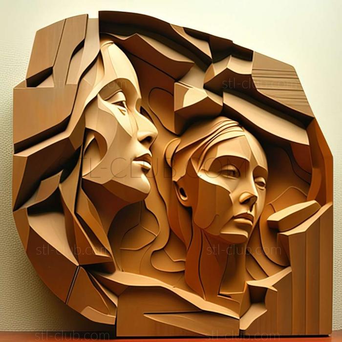 3D мадэль Нэнси Саймонс Крукстон, американская художница. (STL)